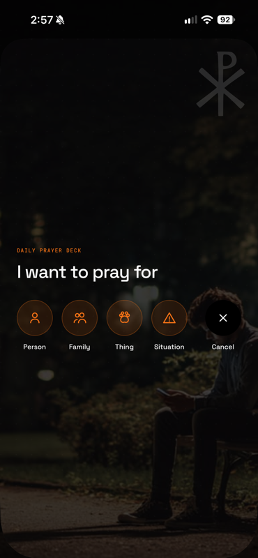 Choose a person, family, thing, or situation to pray for